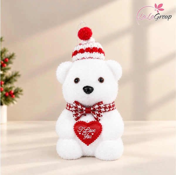 Mô hình người tuyết, gấu trắng, ông già noel đỏ trang trí giáng sinh