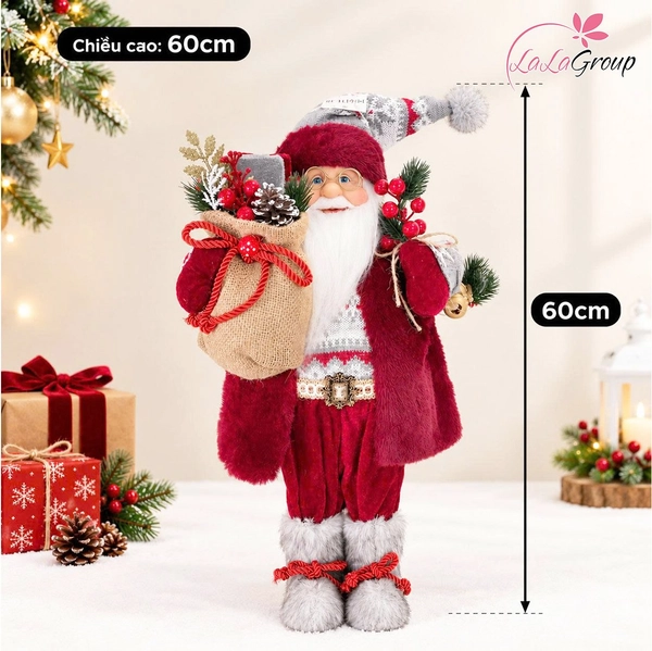 Mô hình Ông Già Noel Trang trí Noel Size Nhỏ
