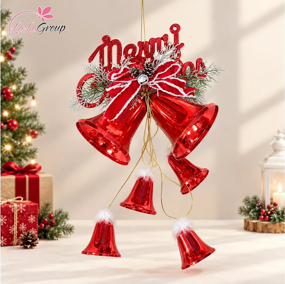 Chuông đôi và châu treo trang trí noel