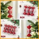 Set kẹo đỏ xinh xắn trang trí cây thông noel