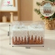 Set 2 hộp quà đỏ kim tuyến treo cây thông noel