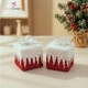 Set 2 hộp quà đỏ kim tuyến treo cây thông noel