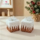 Set 2 hộp quà đỏ kim tuyến treo cây thông noel