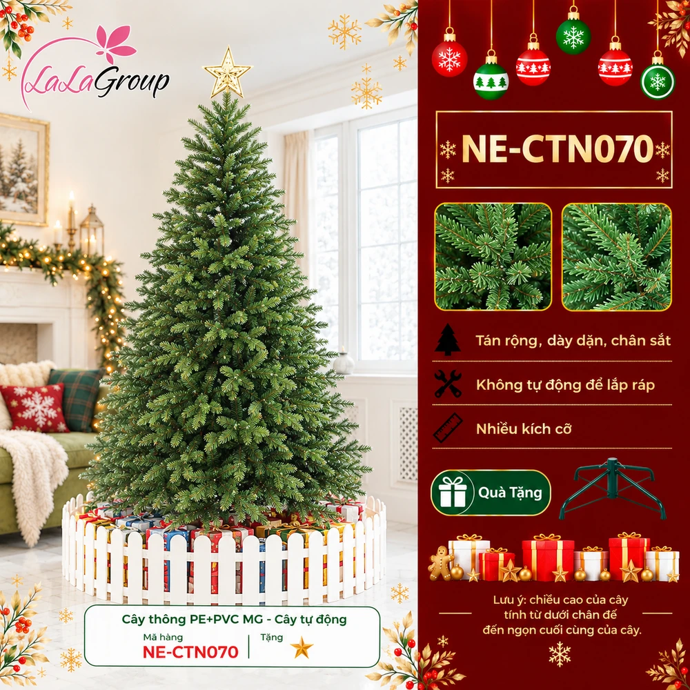 Cây thông PE PVC MG