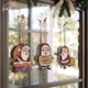 Phụ kiện 9 dây treo bằng gỗ xinh xắn treo trang trí noel