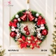 Vòng nguyệt quế trang trí Noel Merry Christmas 15 - 30cm