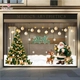 Combo Decal Nguyên Tấm Trang Trí Noel Cây Thông Và Ông Già Noel Tone Xanh