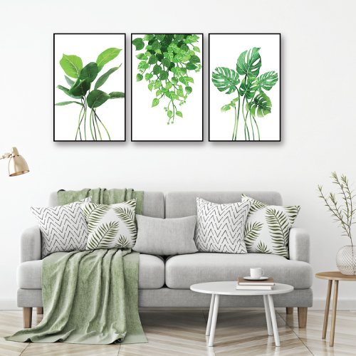 Tranh treo tường lá xanh nhiệt