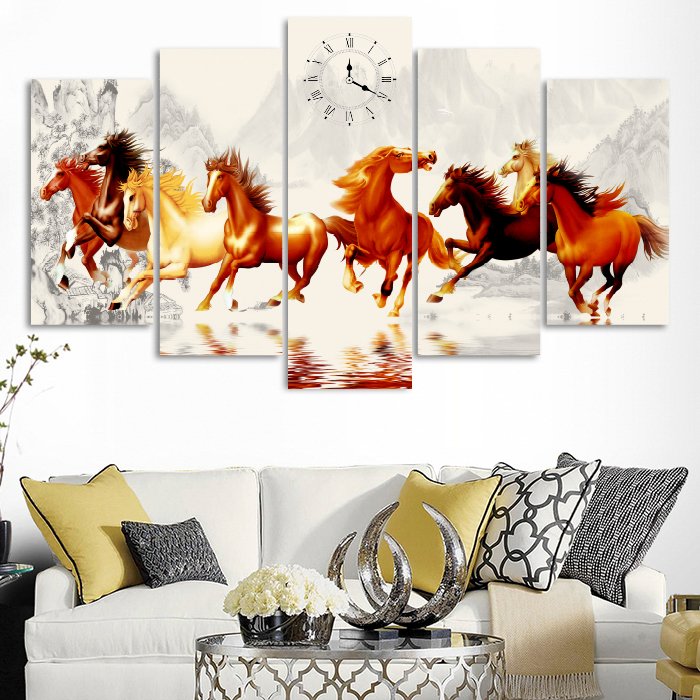 Tranh đồng hồ mã đáo thành công DH243