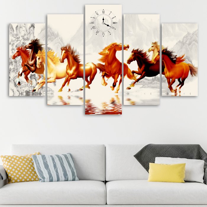 Tranh đồng hồ mã đáo thành công DH243