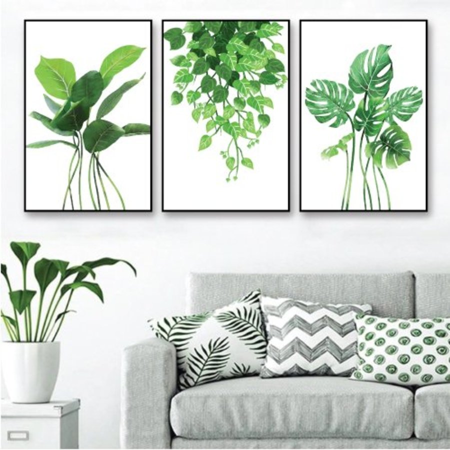 Tranh treo tường lá xanh nhiệt