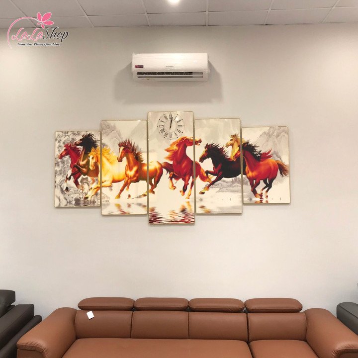 Tranh đồng hồ mã đáo thành công DH243