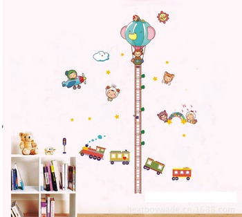 Decal dán tường thước đo phương tiện giao thông to