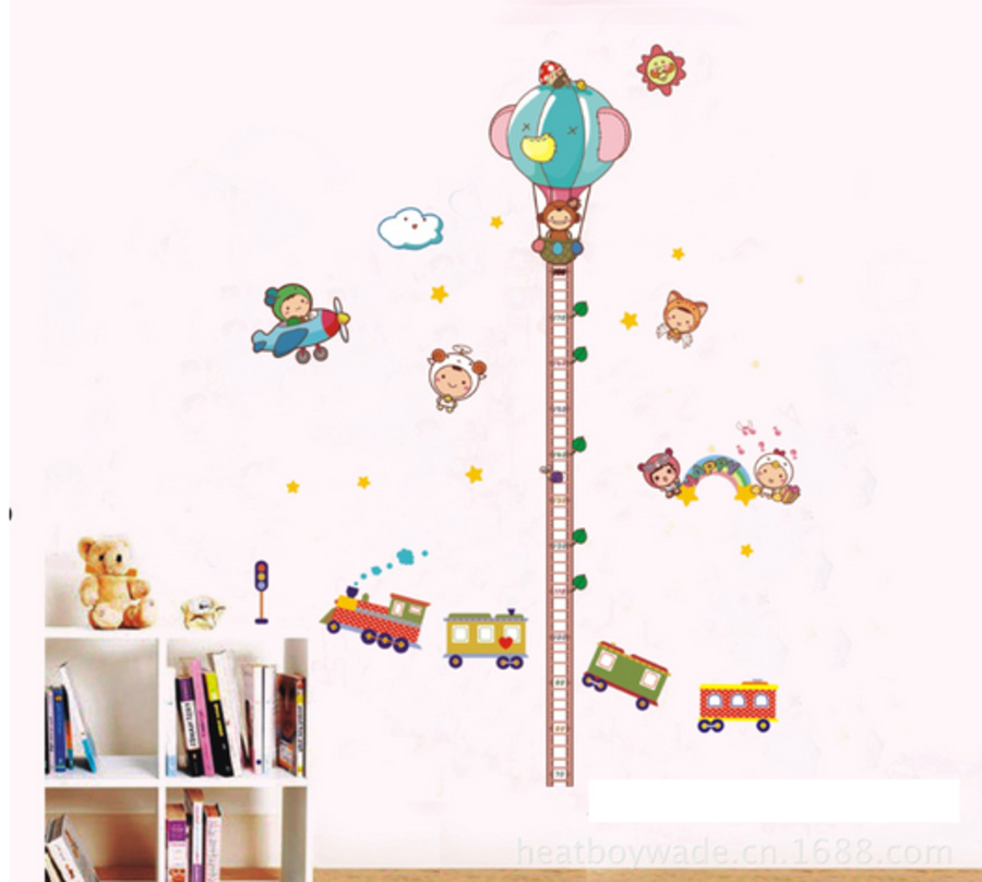 Decal dán tường thước đo phương tiện giao thông to