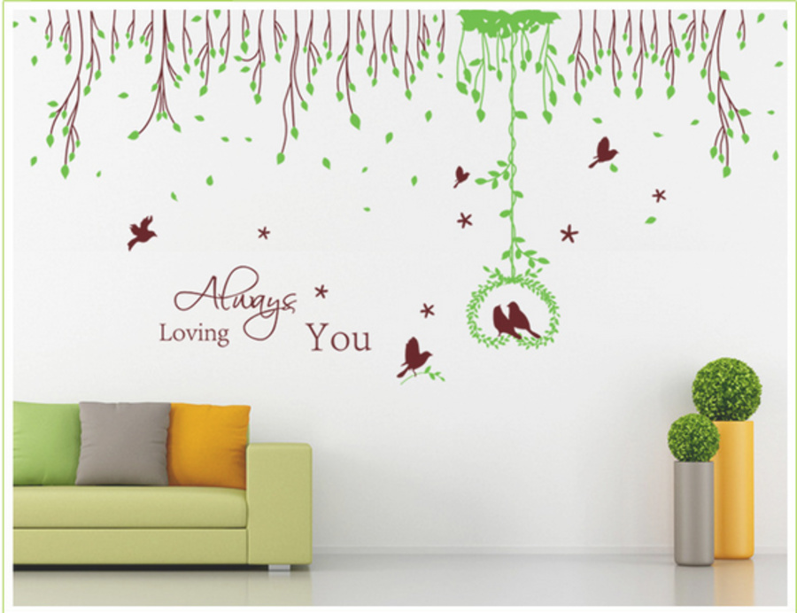 Cây dán 2 kiểu (dây leo trái tim)