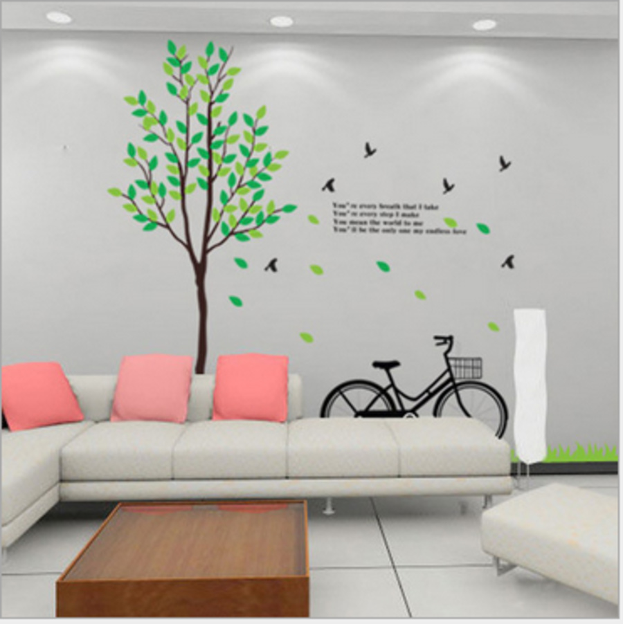 Cây xanh xe đạp to