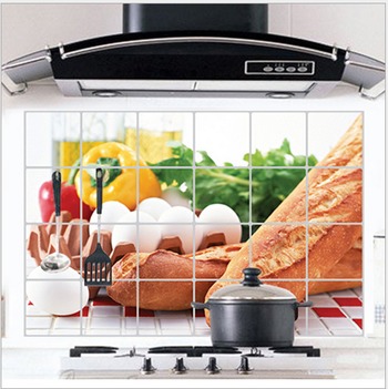Decal dán bếp bánh mì dài size 60x90cm.