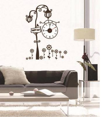 Đồng hồ vườn hoa nâu