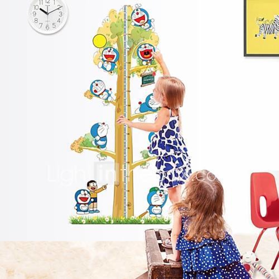 Decal dán tường thước đo Đô rê mon to