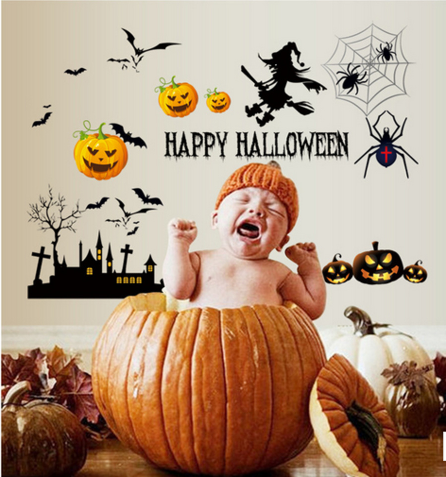 Decal 2 mặt trang trí Halloween 1