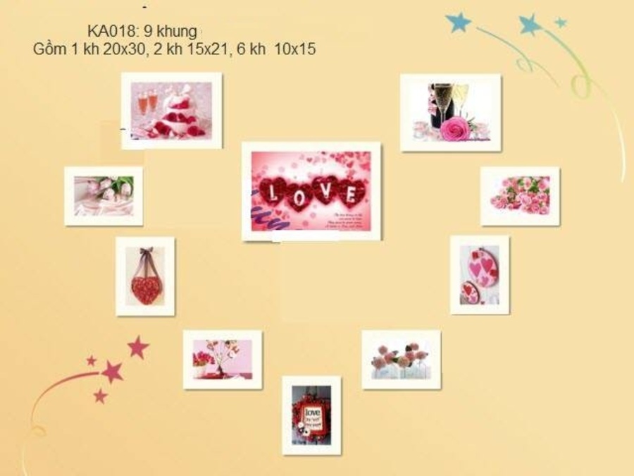 Khung ảnh bộ 9 khung - KA018