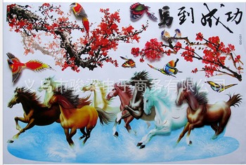 Decal dán tường Ngựa 3D số 2