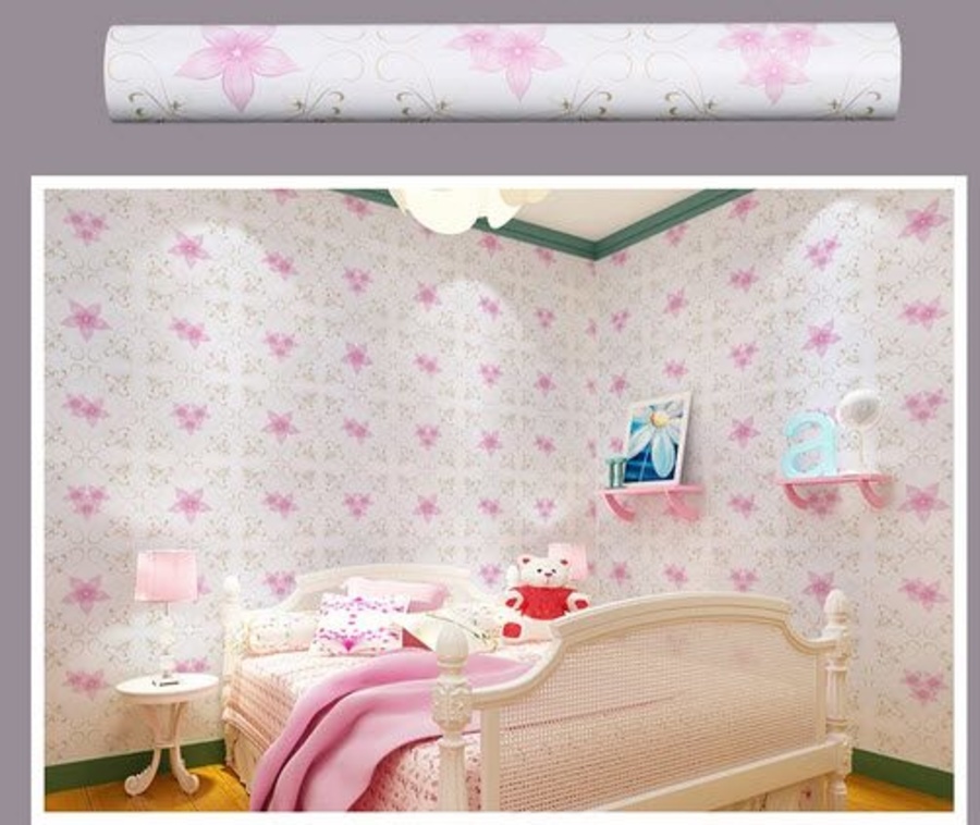  Giấy decal cuộn hoa ly hồng