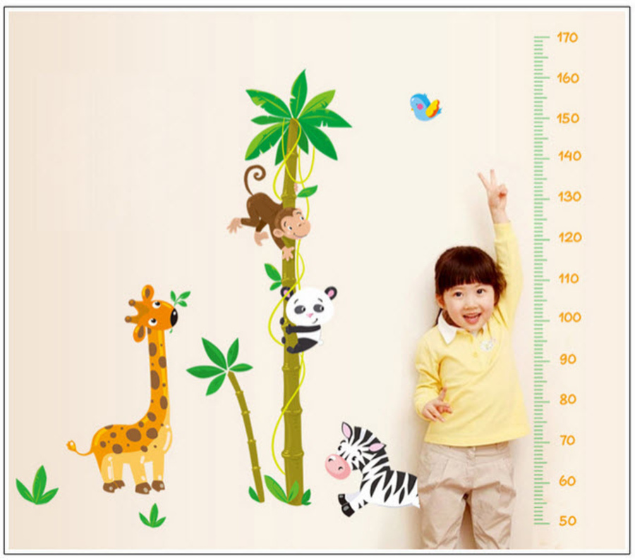 Decal dán tường thước đo vườn thú 2