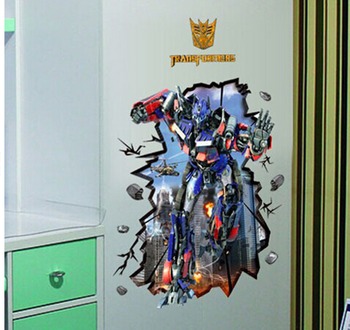 Decal dán tường Robot 3D