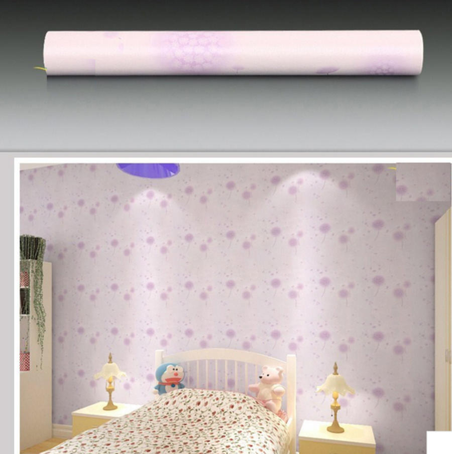 Giấy Decal cuộn hoa bồ công anh tím