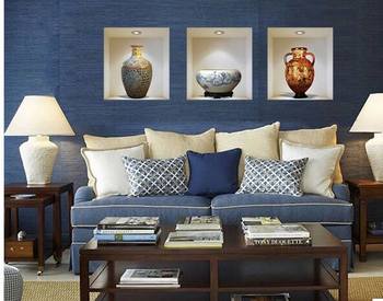 Bộ 3 tranh phong thủy bình hoa 2