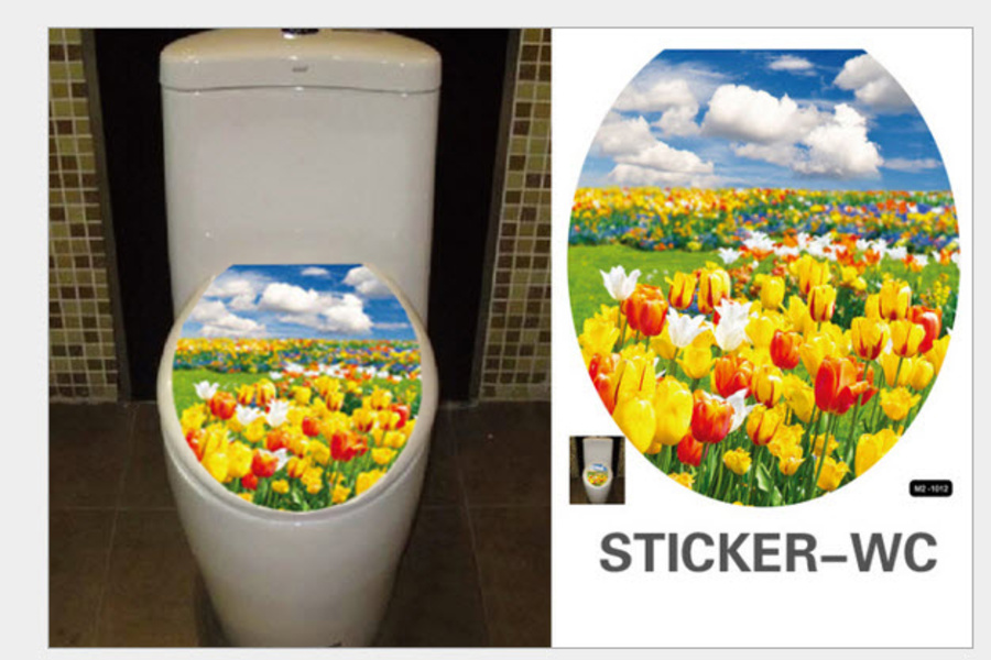 Dán toilet nắng xuân