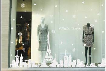 Thành phố tuyết - Noel (nền trắng đục)