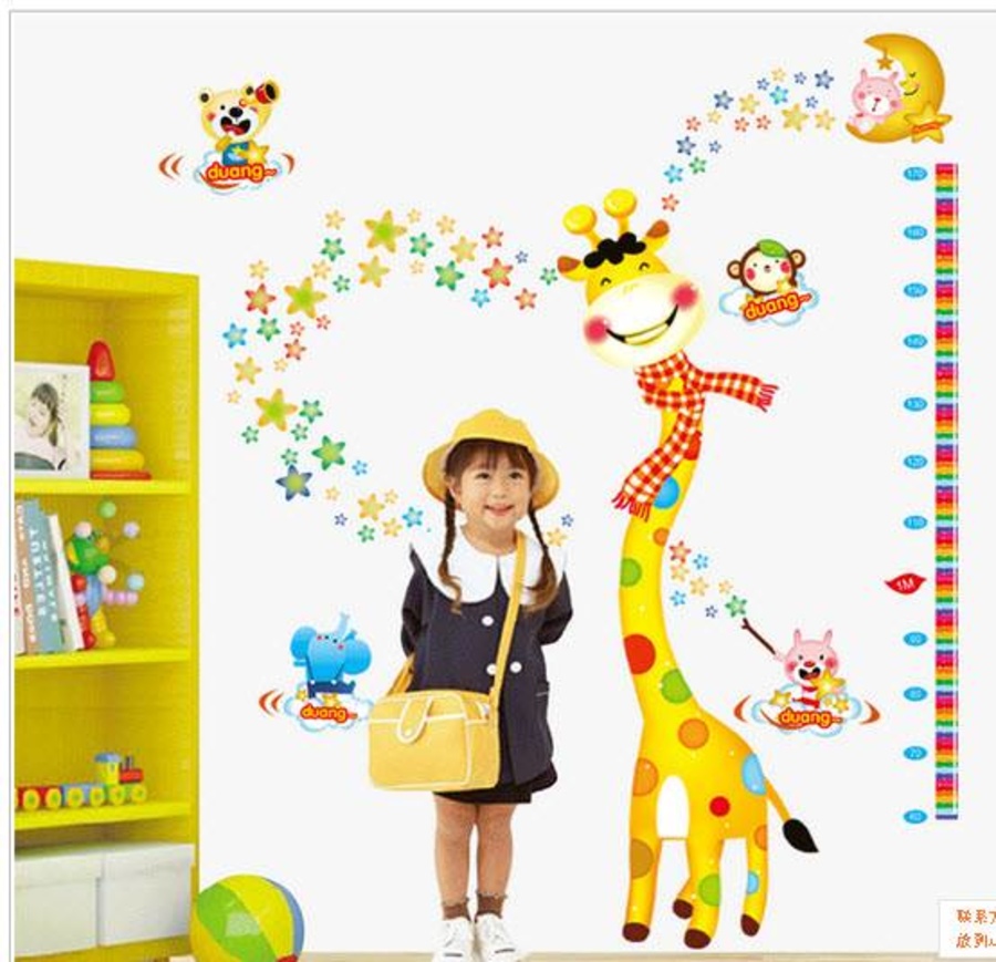 Decal dán tường Thước đo hươu 8