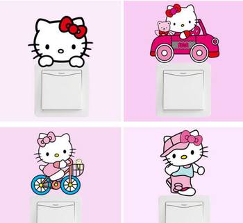 Decal Bộ 10 ổ điện kitty 