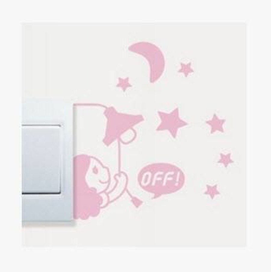 Decal ổ điện bé chơi trăng