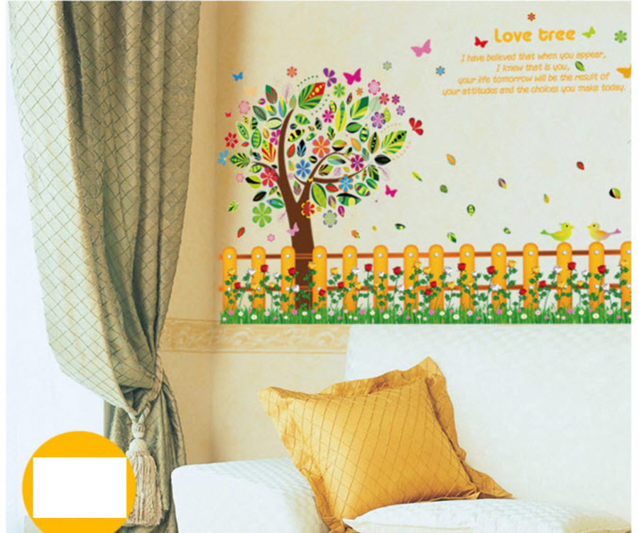 Decal hàng rào mùa xuân 