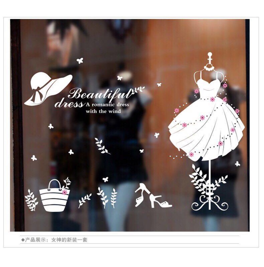 Decal áo cưới trắng