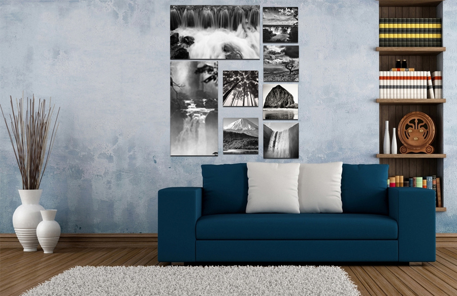 Tranh treo tường thiên nhiên hùng vĩ trắng đen