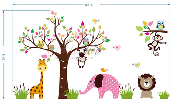 Decal dán tường Vườn thú to 19