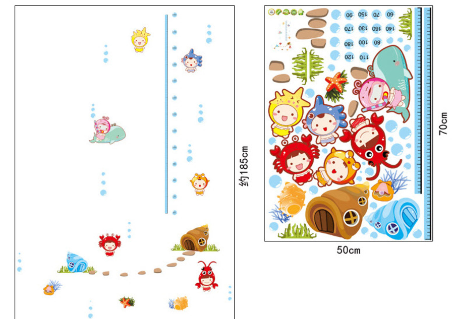 Decal dán tường thước đo đại dương