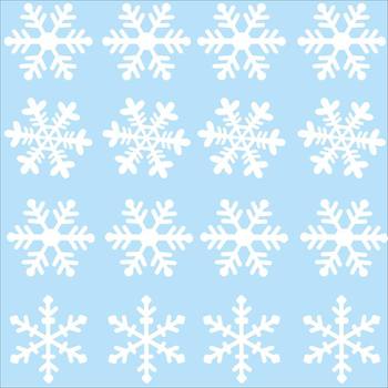 Decal dán tường Bông tuyết 6 cánh lớn (nền trắng đục)