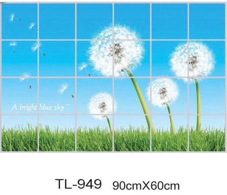 Dán bếp Bồ Công Anh size 60x90cm