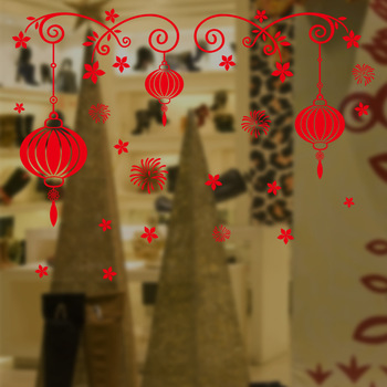 Decal dây leo lồng đèn đỏ