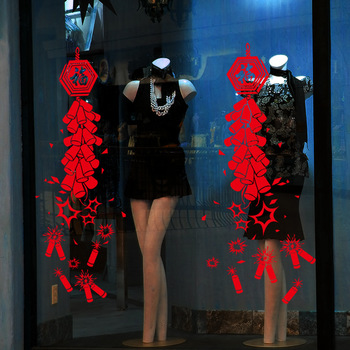 Decal pháo bông đỏ