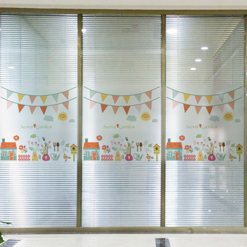 Decal dán kính secret garden