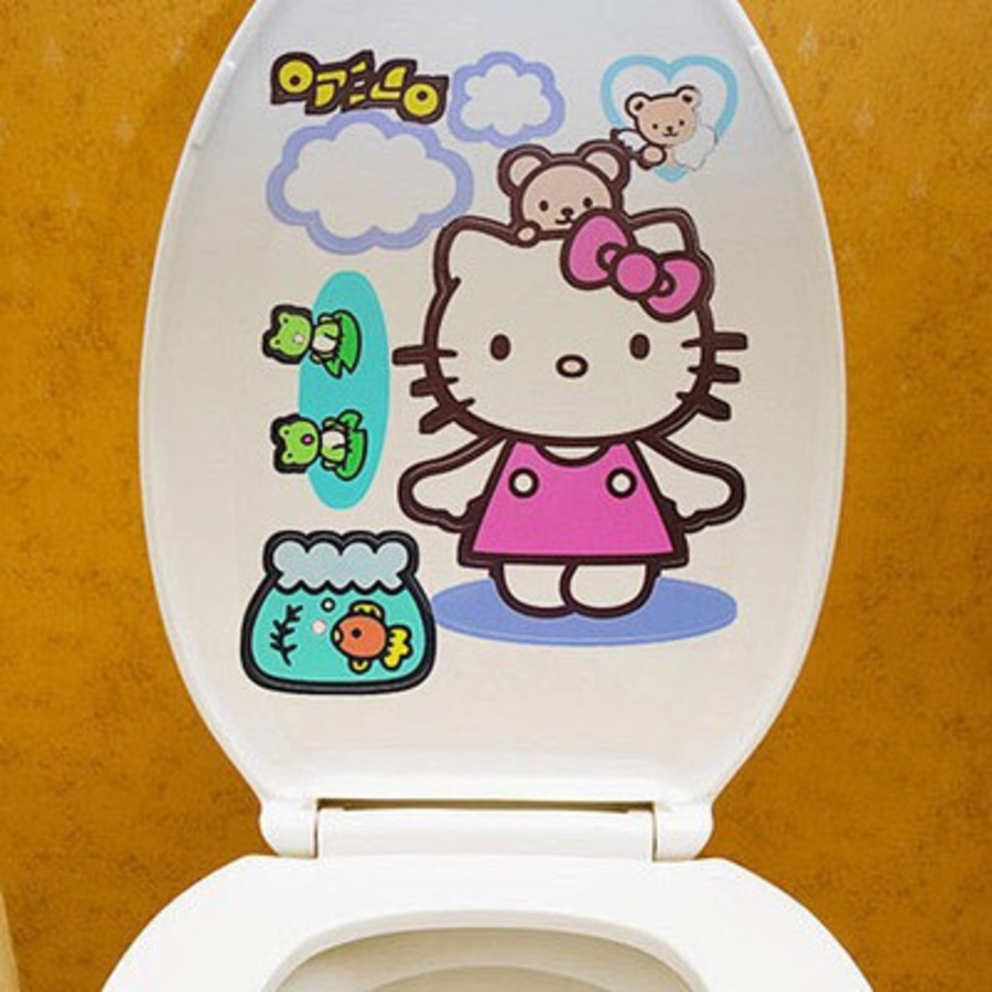 Dán toilet mèo kitty