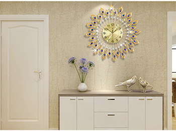 Đồng hồ treo tường đính đá 13 size lớn