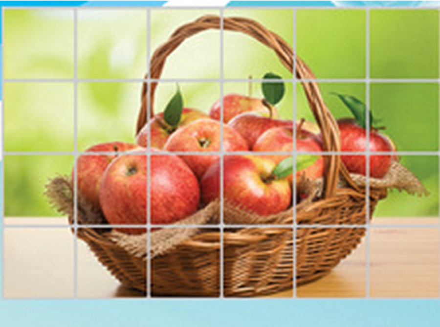Dán bếp giỏ táo size 60x90cm