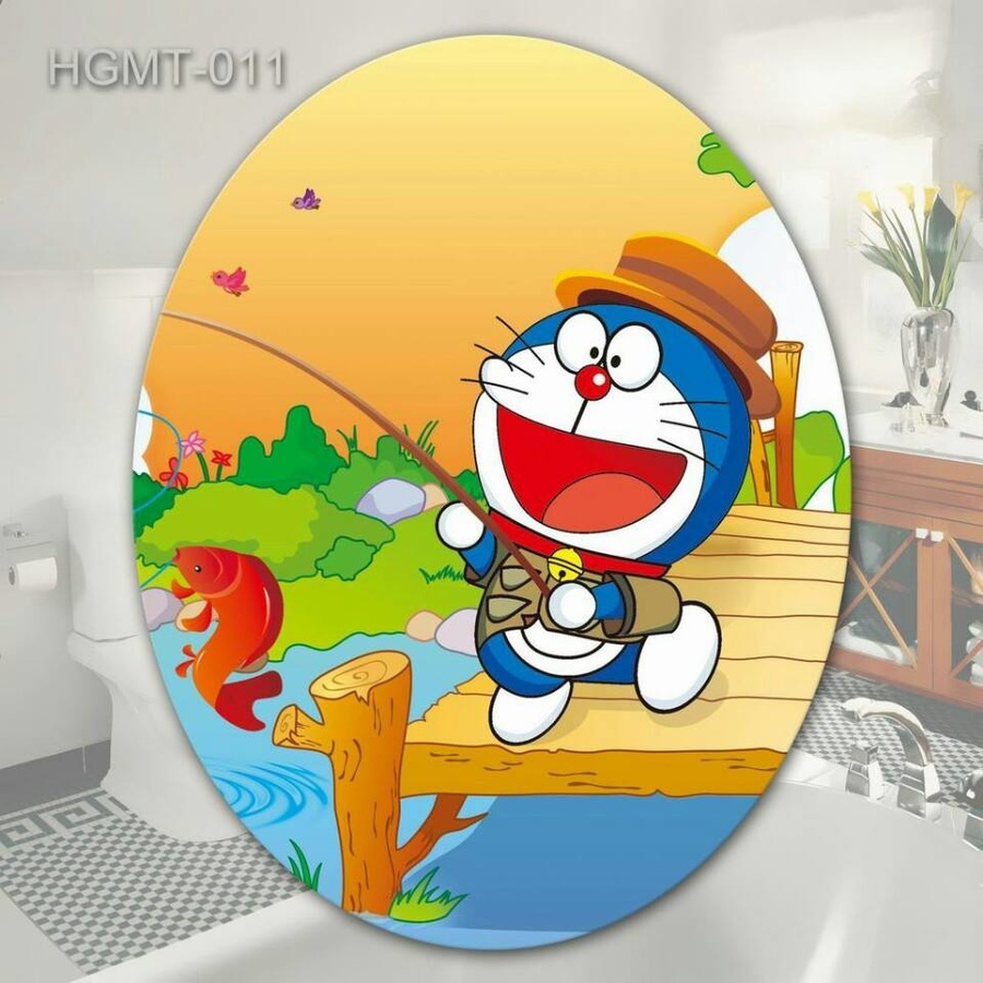 Dán toilet Doremon câu cá